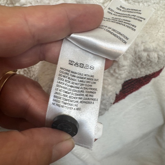 Lucky Brand Shirt Jacket Womens Size Large Red Black Plaid Sherpa Lined Western - Picture 4 of 10